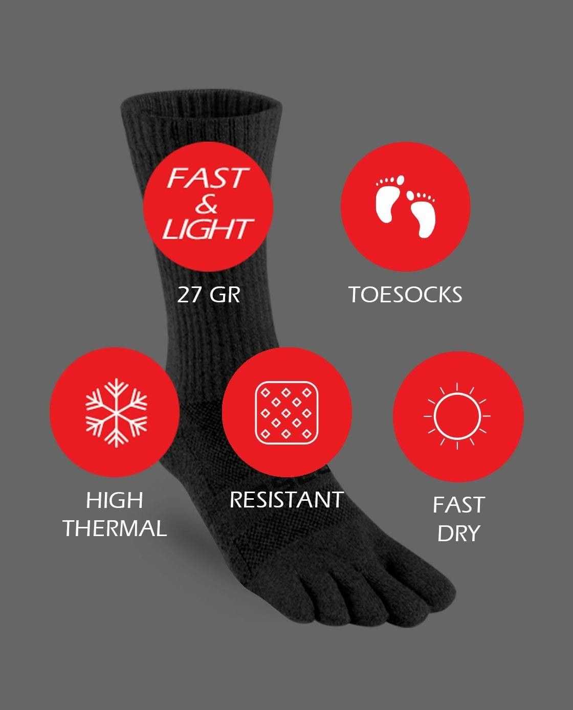 Outdoor Midweight Cushion Toesocks