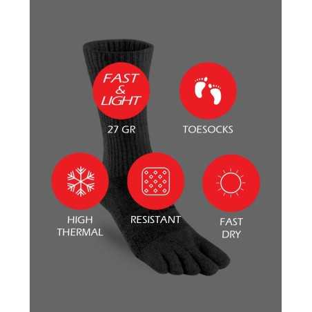 Outdoor Midweight Cushion Toesocks